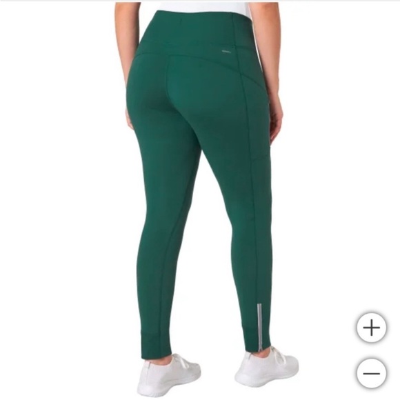 NWT Mondetta Ladies Active Fleece Lined Legging GREEN - size XL - Picture 2 of 4